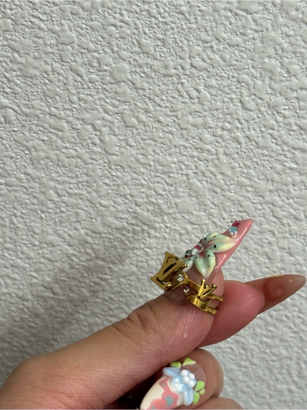 Gold Logo Cutout Ring — Women’s Fashion Band - Picture 3 of 3